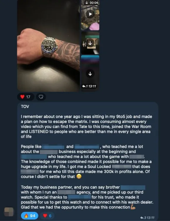 Member testimonial
