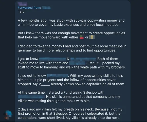 Member testimonial