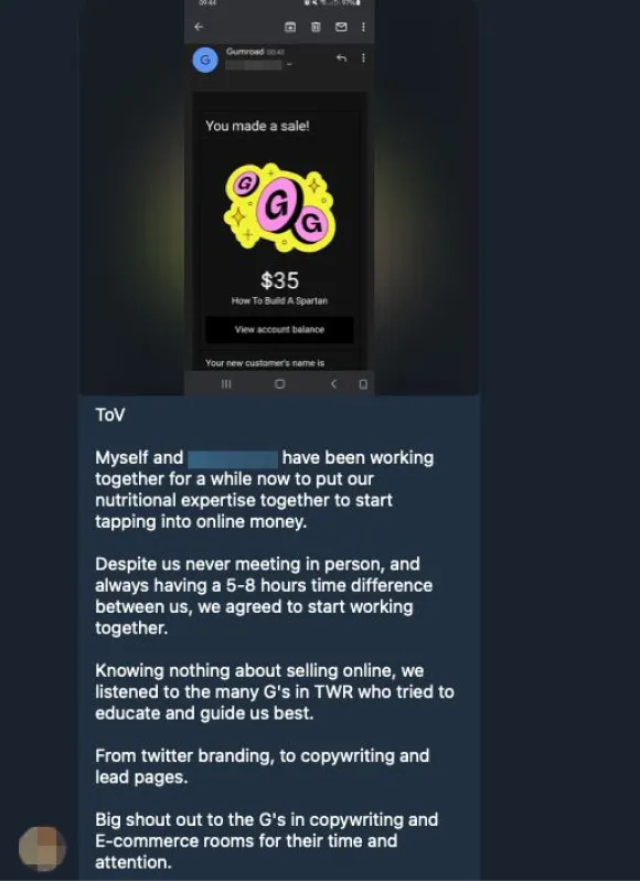 Member testimonial
