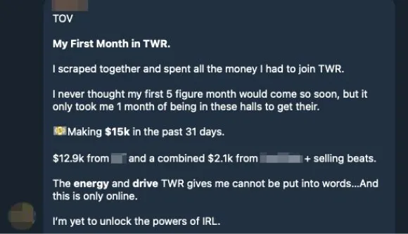 Member testimonial