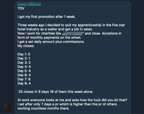 Member testimonial